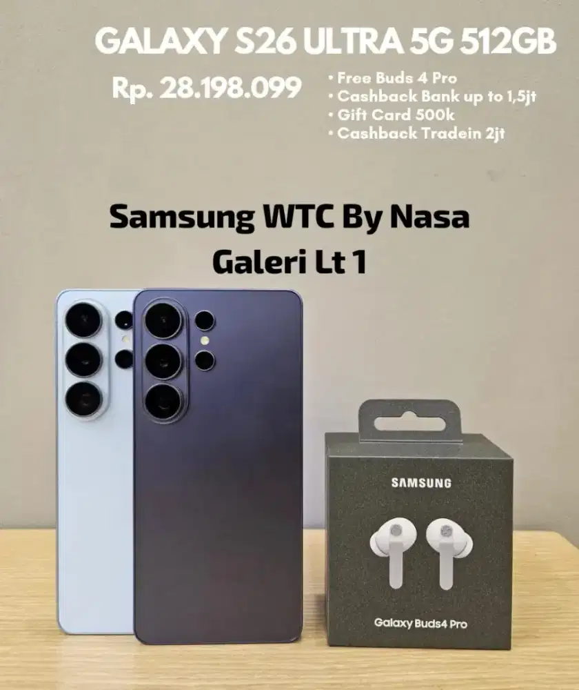 SAMSUNG GALAXY S26ULTRA 256GB FREE GALAXY BUDS 4PRO