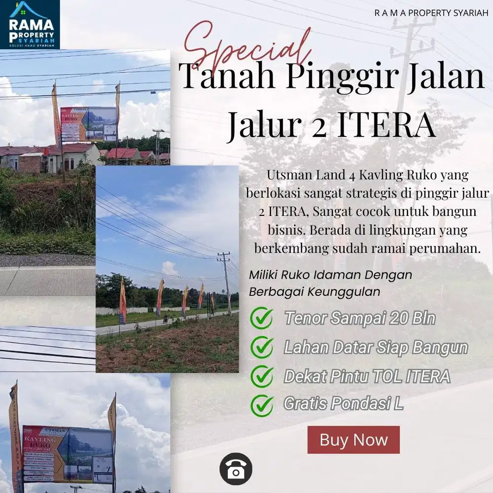 KAVLING PINGGIR JALUR DUA KORPRI DEKAT KAMPUS ITERA