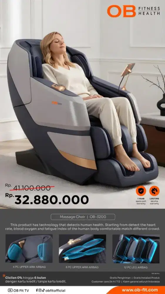 Kursi pijat refleksi aman