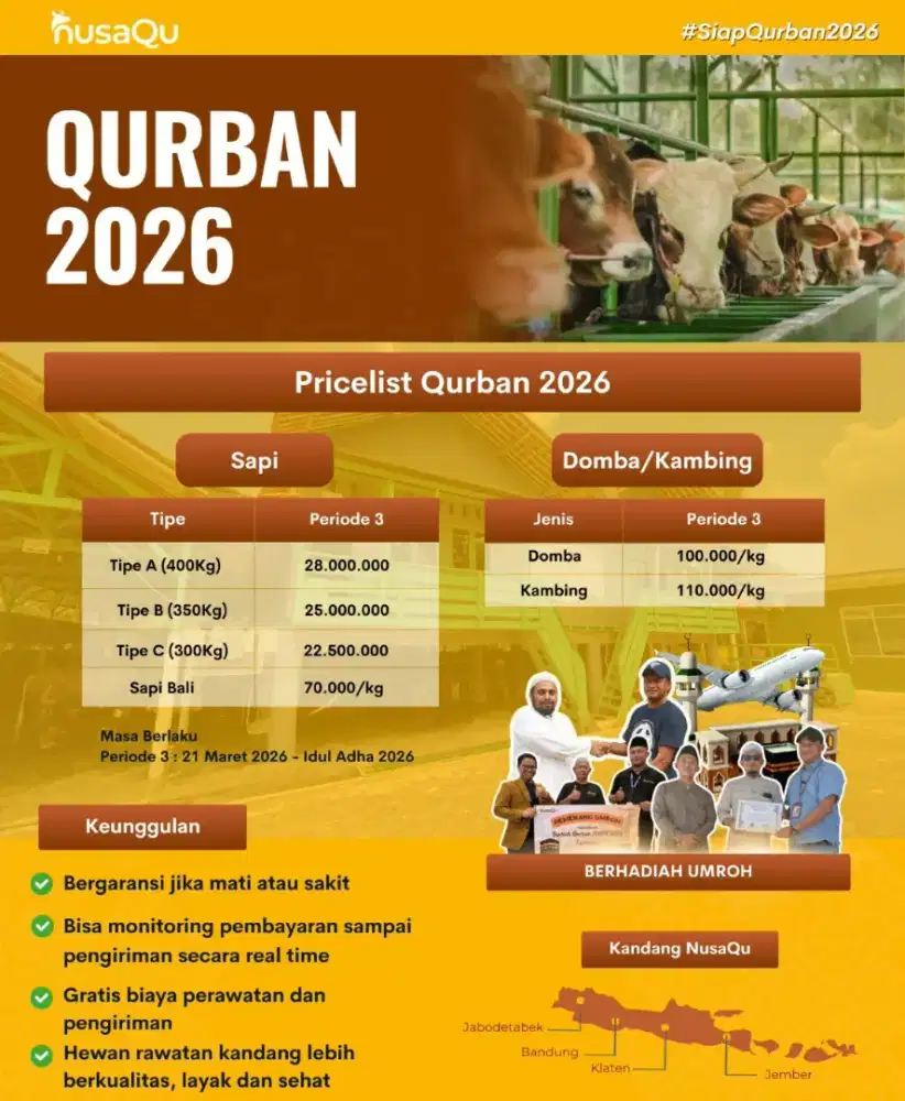 Tabungan Qurban Qorban Kurban Korban  Sapi Kambing Domba murah  bagus