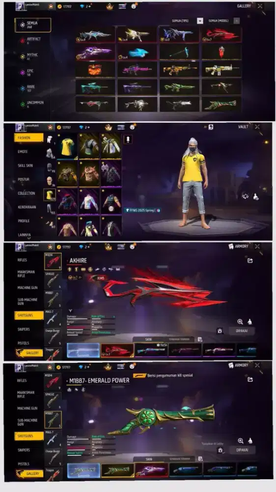 YANG MAU BELI AKUN FF AMAN DAN TERPERCAY