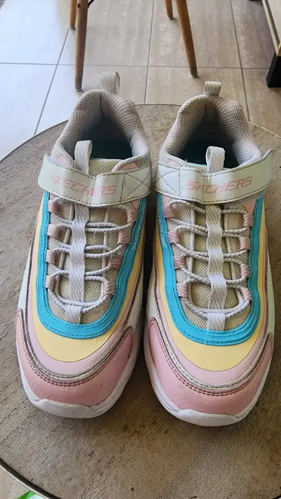 Skechers Kids Girl’s SN302545L Original - Warna Pastel Cantik Size 35