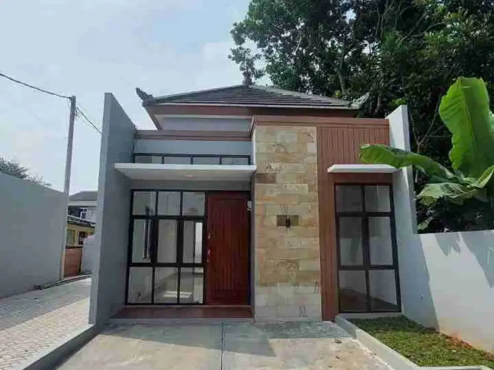 Siap Huni Rumah Cantik Design Bali Dekat jl Raya Jakarta Bogor