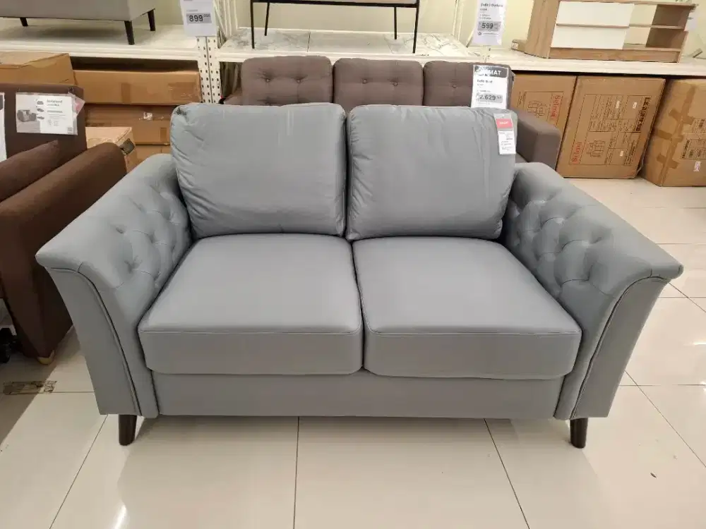 Sofa 2 Seater Abu abu Lora