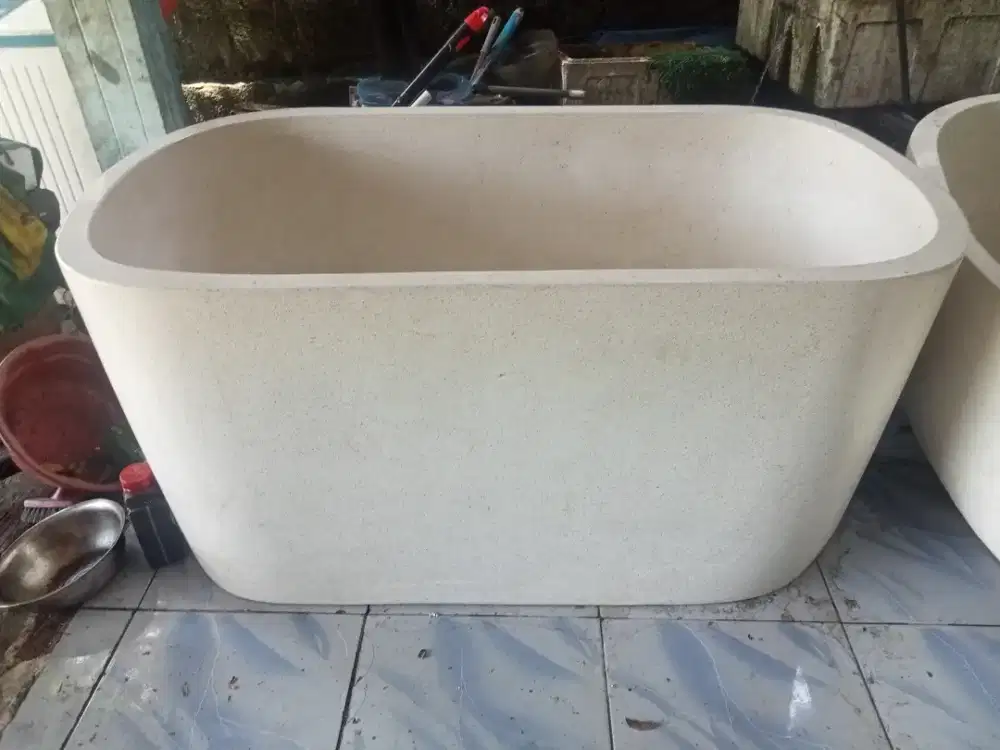 Bathtub terrazzo ukuran besar 130x70x64