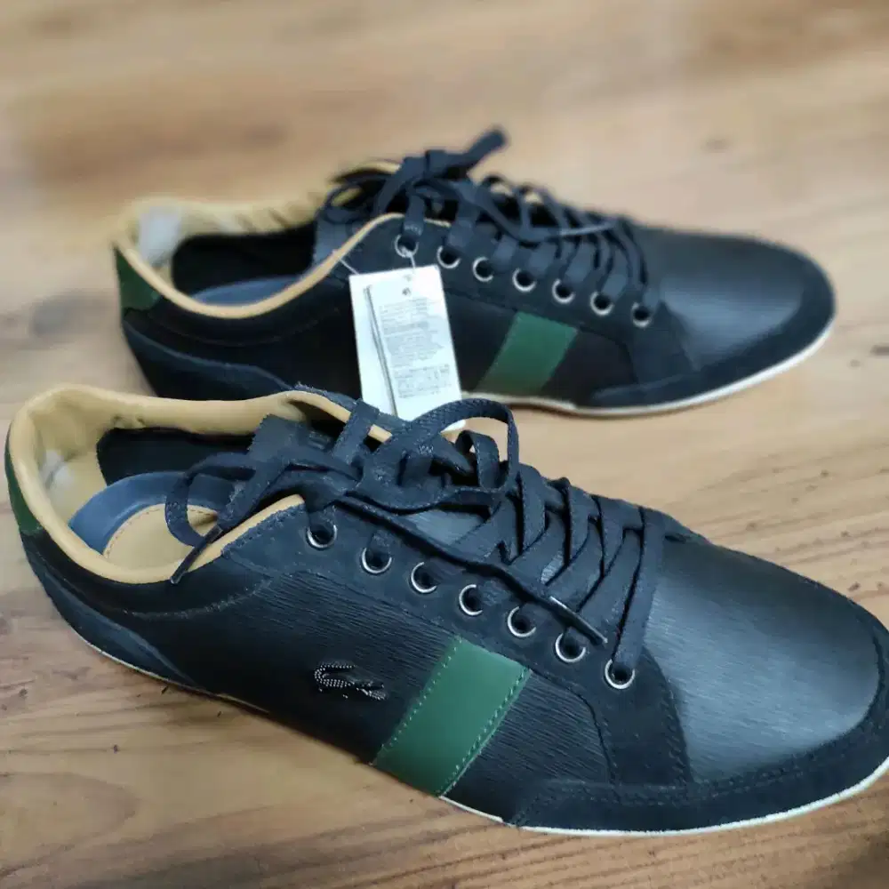 Lacoste chaymon ORI navy green baru cuman buka box size 40,5uk