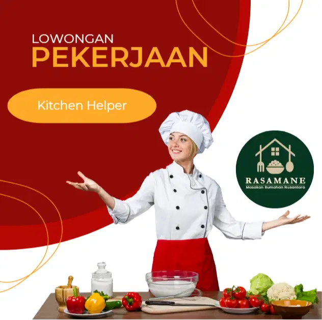 Dibutuhkan segera Kitchen Helper untuk (Penempatan di Tangerang)