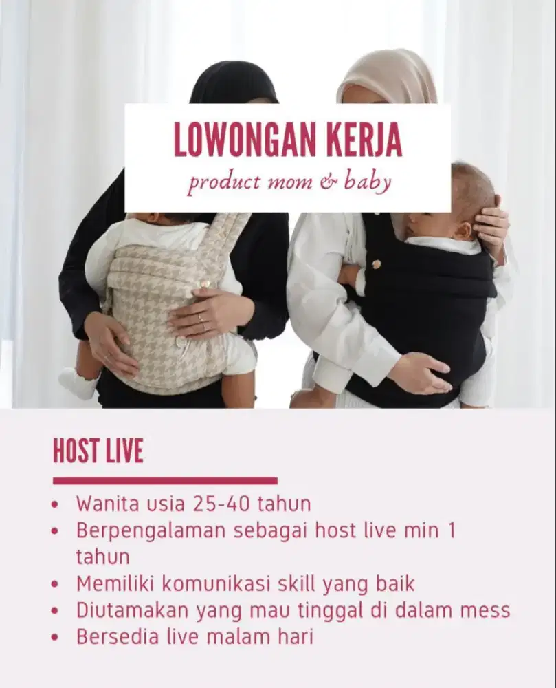 Lowongan kerja host live