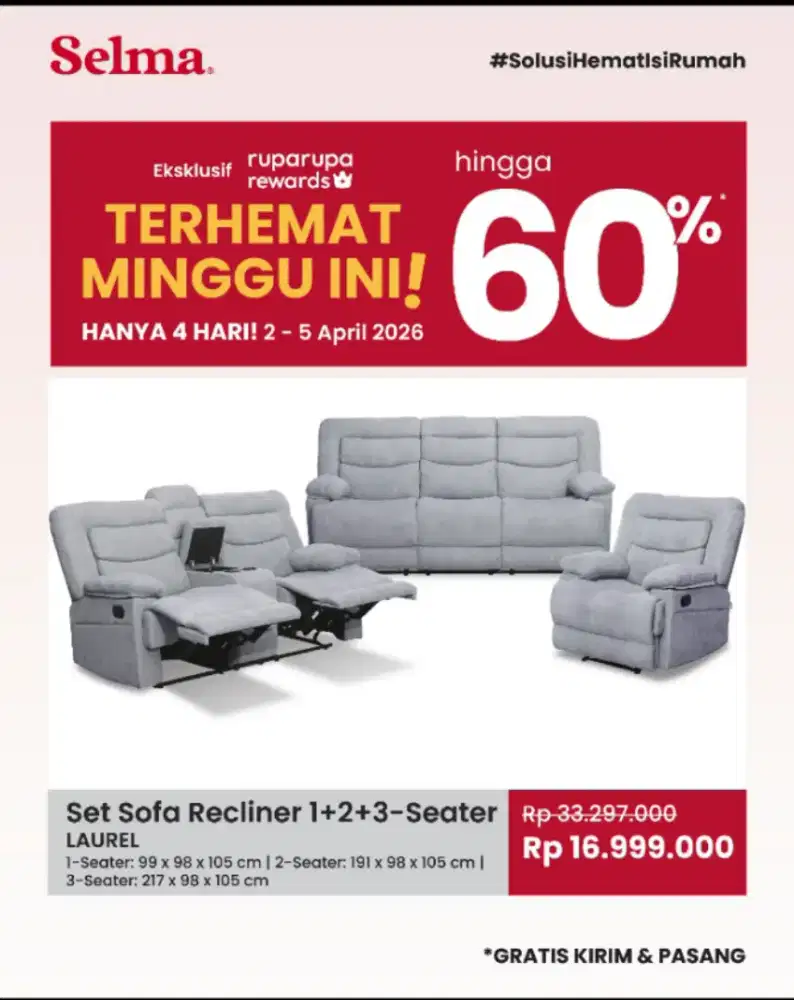 HOME CREDIT PROMO cicilan ringan/DP 0% free angsuran 1-2bulan