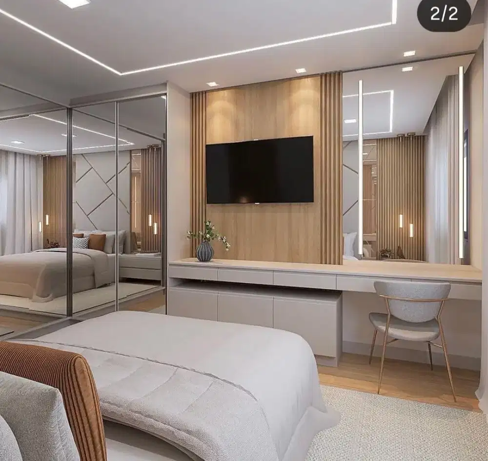 Furniture Hpl Design interior Lemari Pakaian Kamar set Hotel Villa