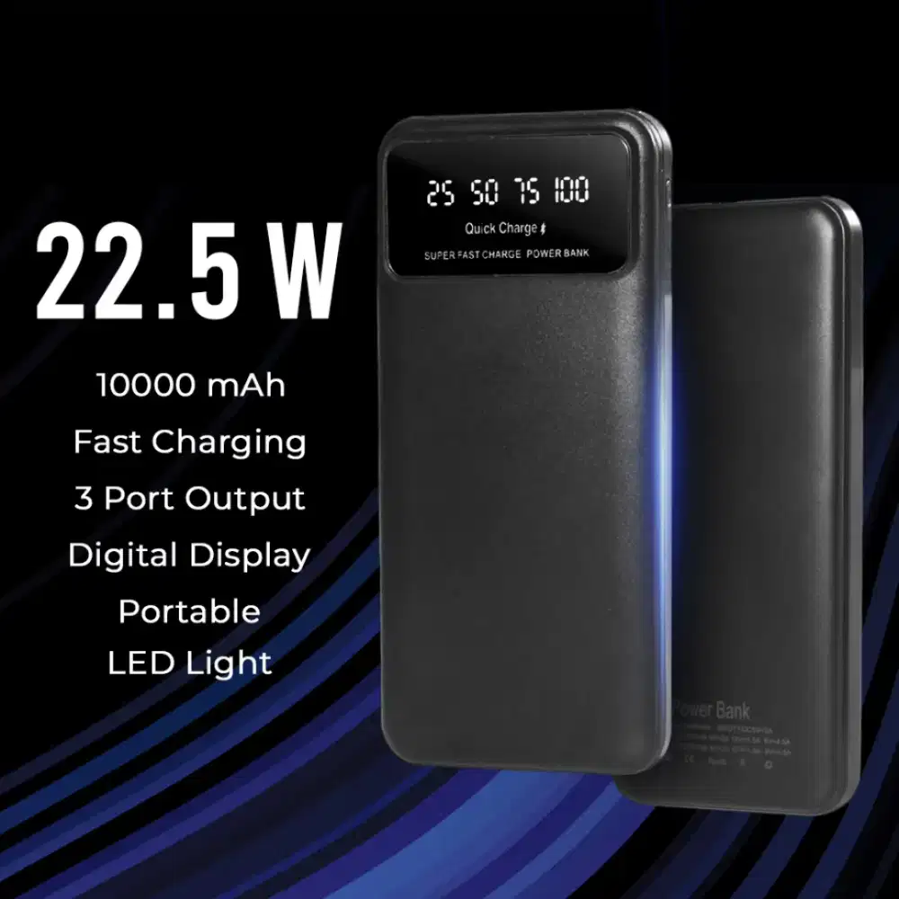 Power Bank 10000mAh Fast Charging Flashlight Type C USB 22.5W