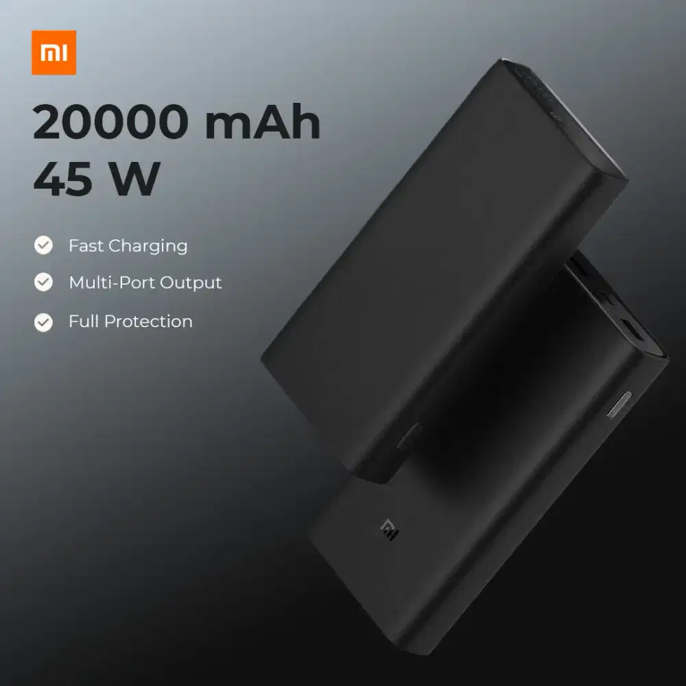 Xiaomi Power Bank 20000mAh Fast Charging Multi Port USB Type C 45W