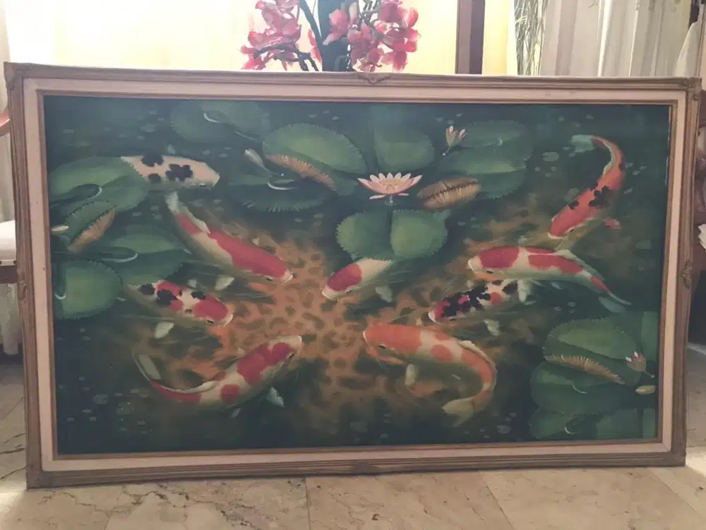 LUKISAN IKAN KOI MURAH MERIAH