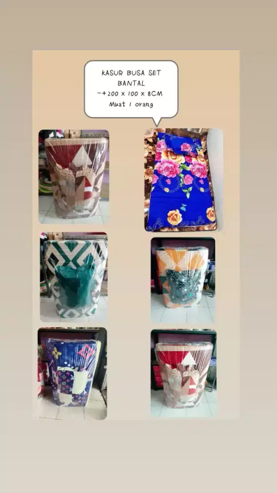 Kasur busa set bantal