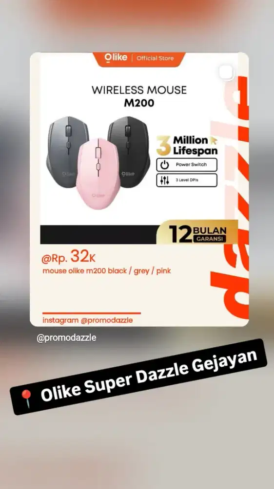 Mouse wireless Olike M200
