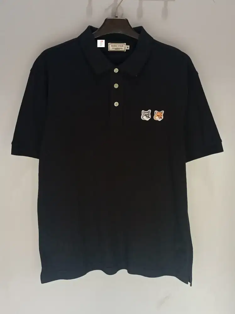 MAISON KITSUNE POLO SHIRT BLACK