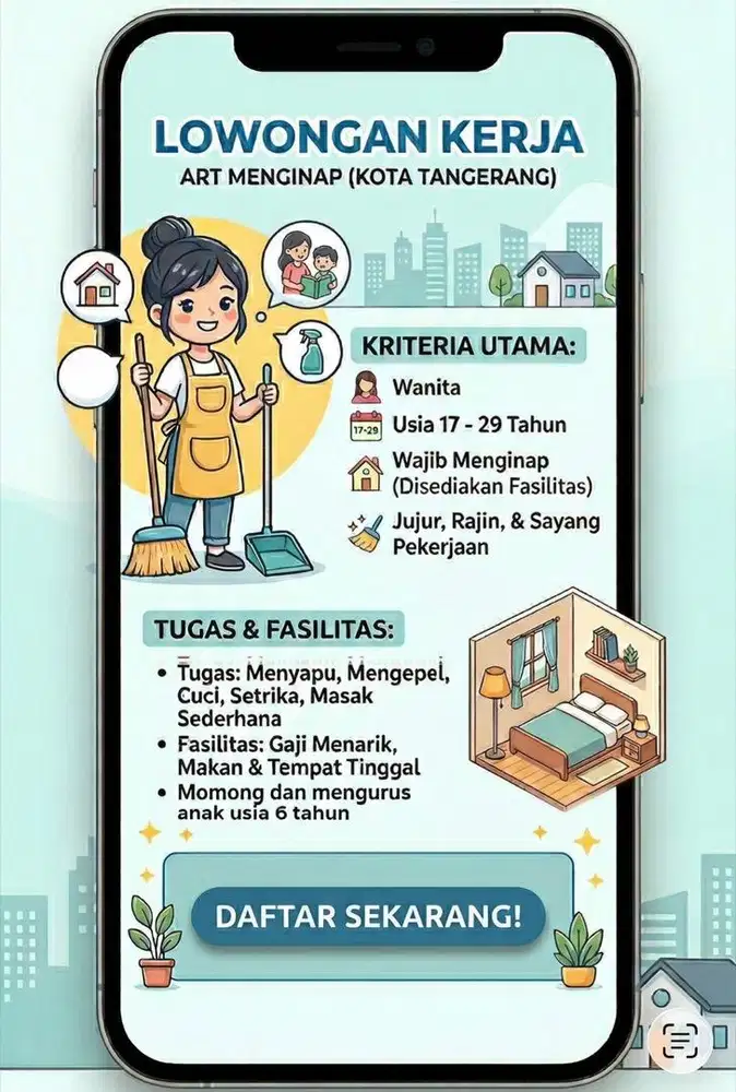 Lowongan Kerja ART (Asisten Rumah Tangga)