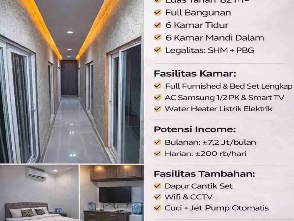 Kost Exclusive 6 Kamar Full Furnish Dekat UII Kaliurang Sleman