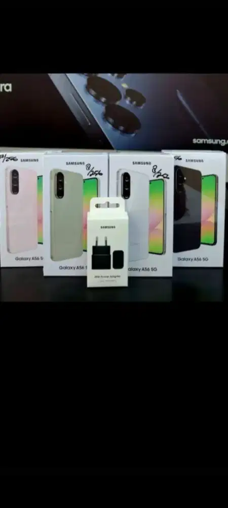 Samsung galaxy A56 ram 12gb 5G dan8/256 + adaptor charger