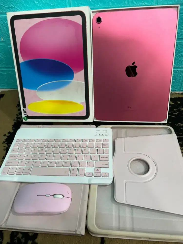 ipad gen 10 64gb wifi only fulset bonus keyboard & mouse .