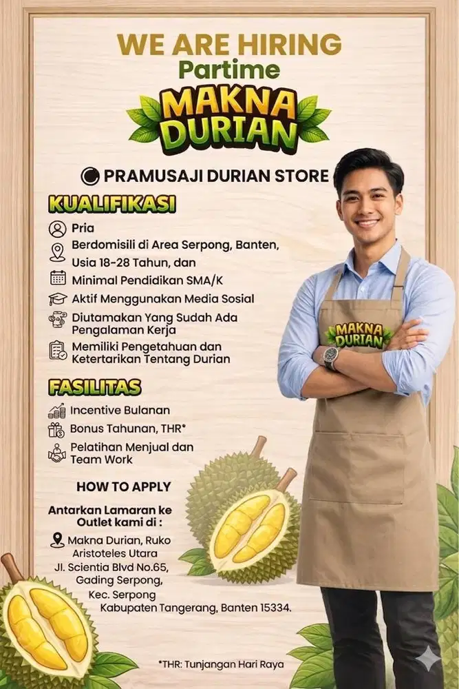 LOKER PRAMUSAJI CAFE DURIAN