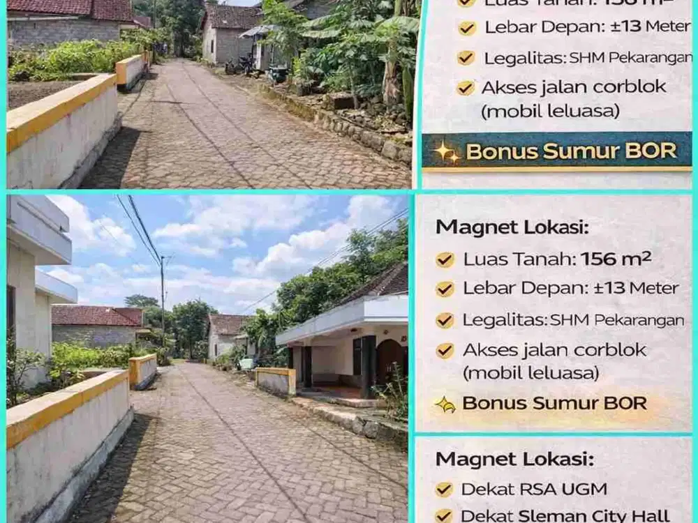 Dijual Tanah Strategis Mlati Sleman Dekat RSA UGM & Jombor