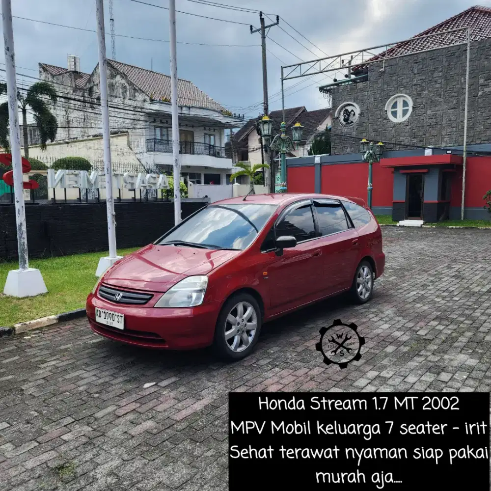 Honda Stream 1.7 MT 2002 Merah Sehat Terawat 7 Seater MPV