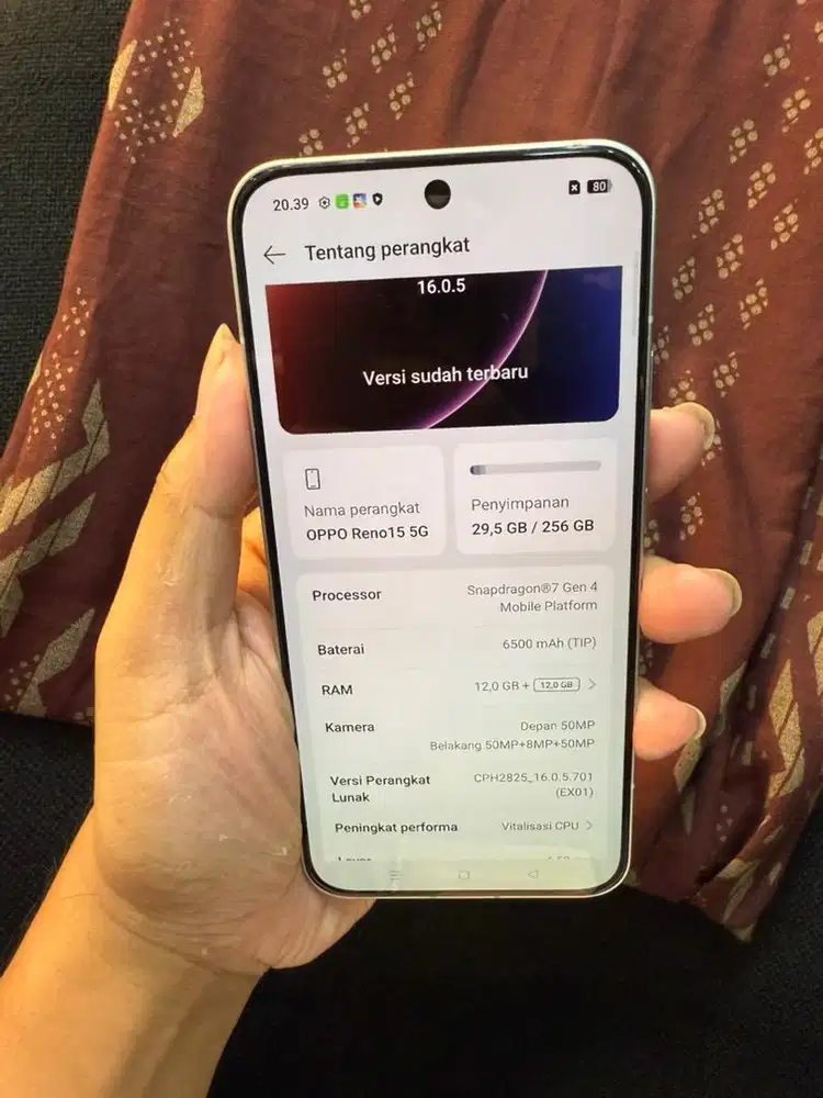 Oppo reno 15 Ram 12/256 3 bulan pakai