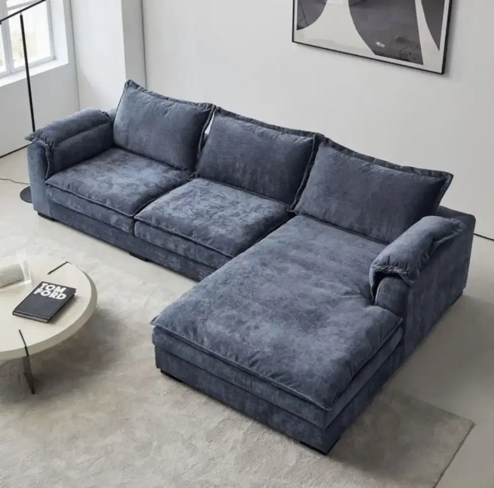 Sofa L santai minimalis bahan import