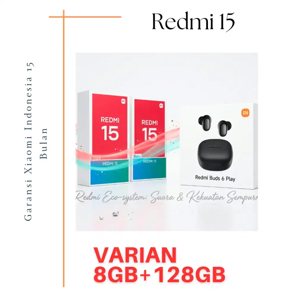 Redmi 15 Garansi Resmi Indonesia 15 Bulan.