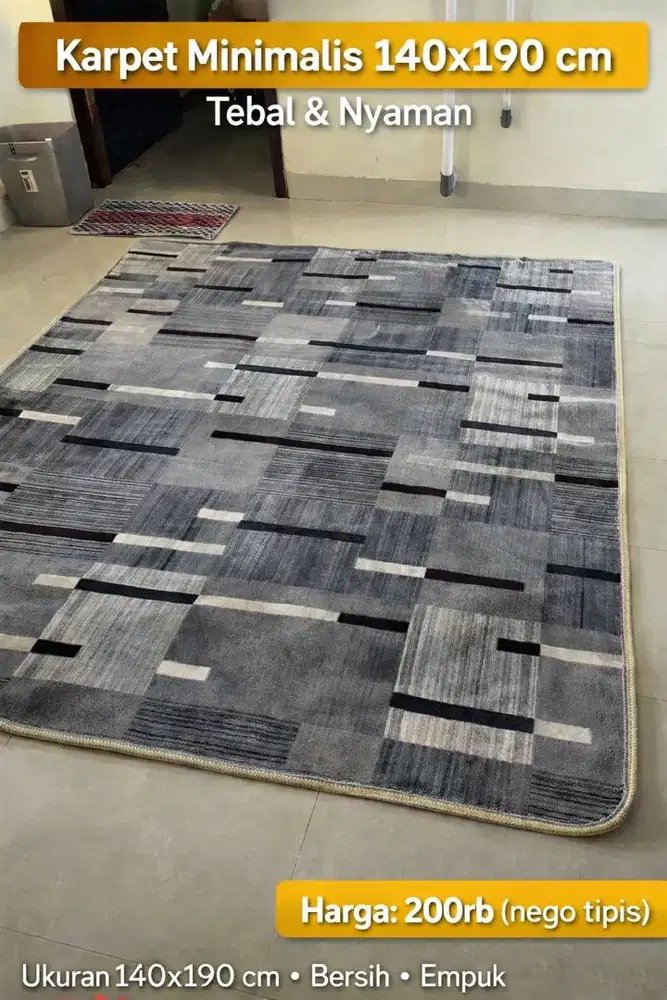 Karpet Lembut 140x190 cm Preloved Warna Gela