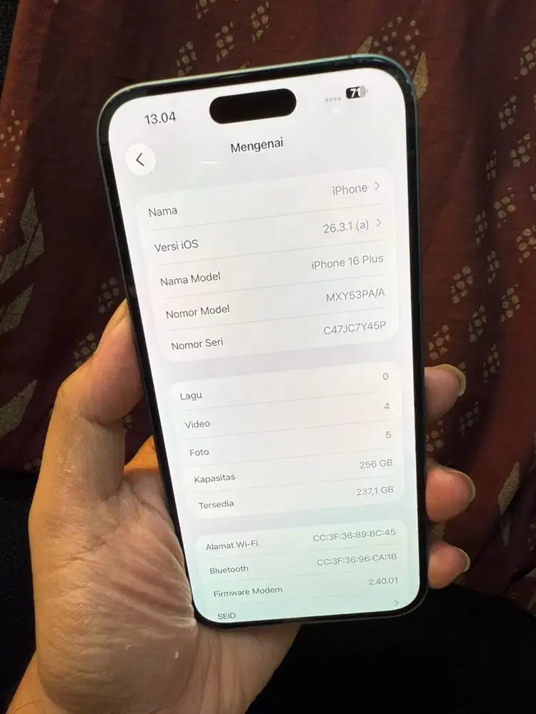 Iphone 16 plus 256 garansi resmi