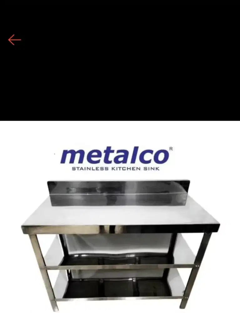 MEJA DAPUR STAINLESS STEEL RAK 3 ( Metakco MT 3)