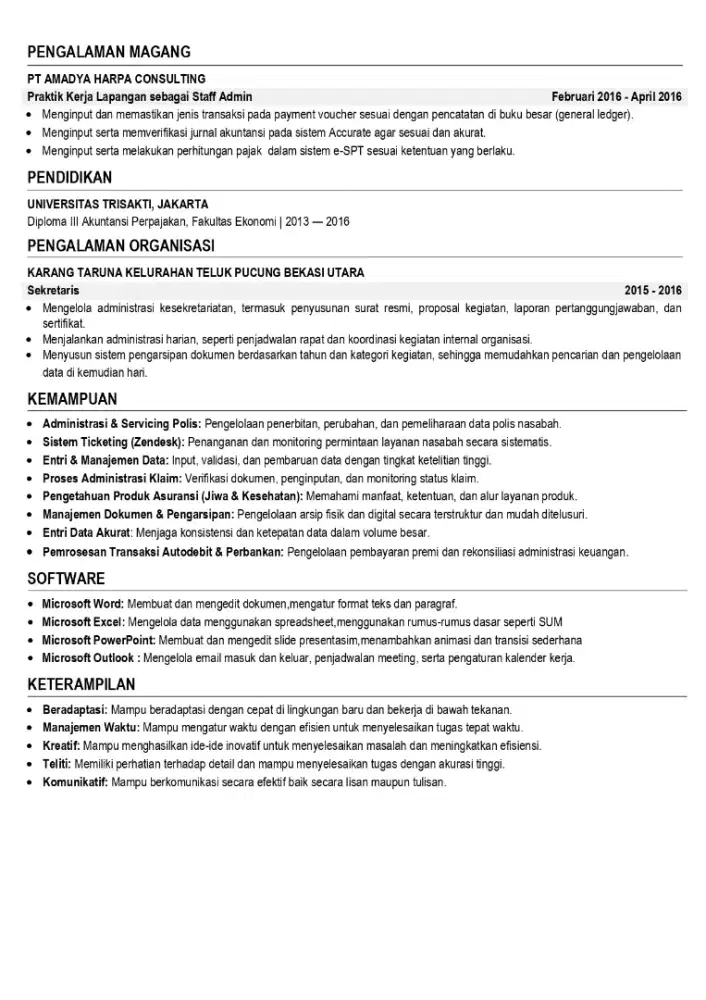 Cari lowongan pekerjaan sebagai admin ataupun customer service