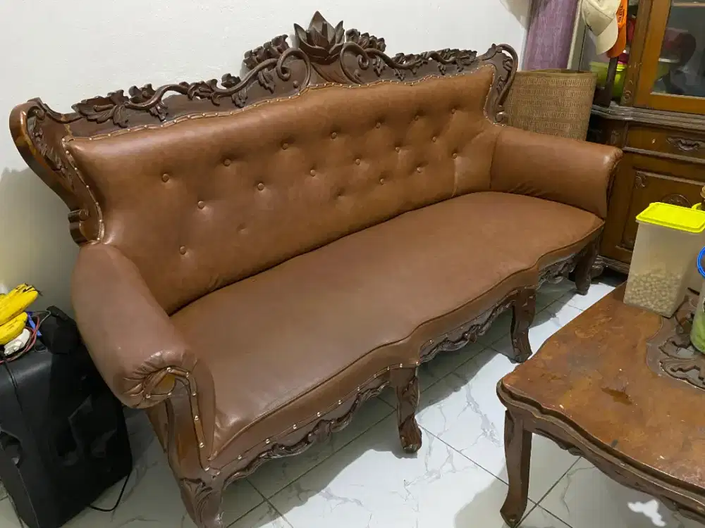 Jual sofa kayu jati second