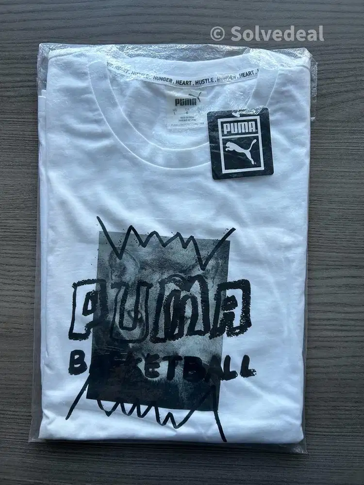 Kaos Puma Basketball Hoops Street Tee White — Original Baru Size L