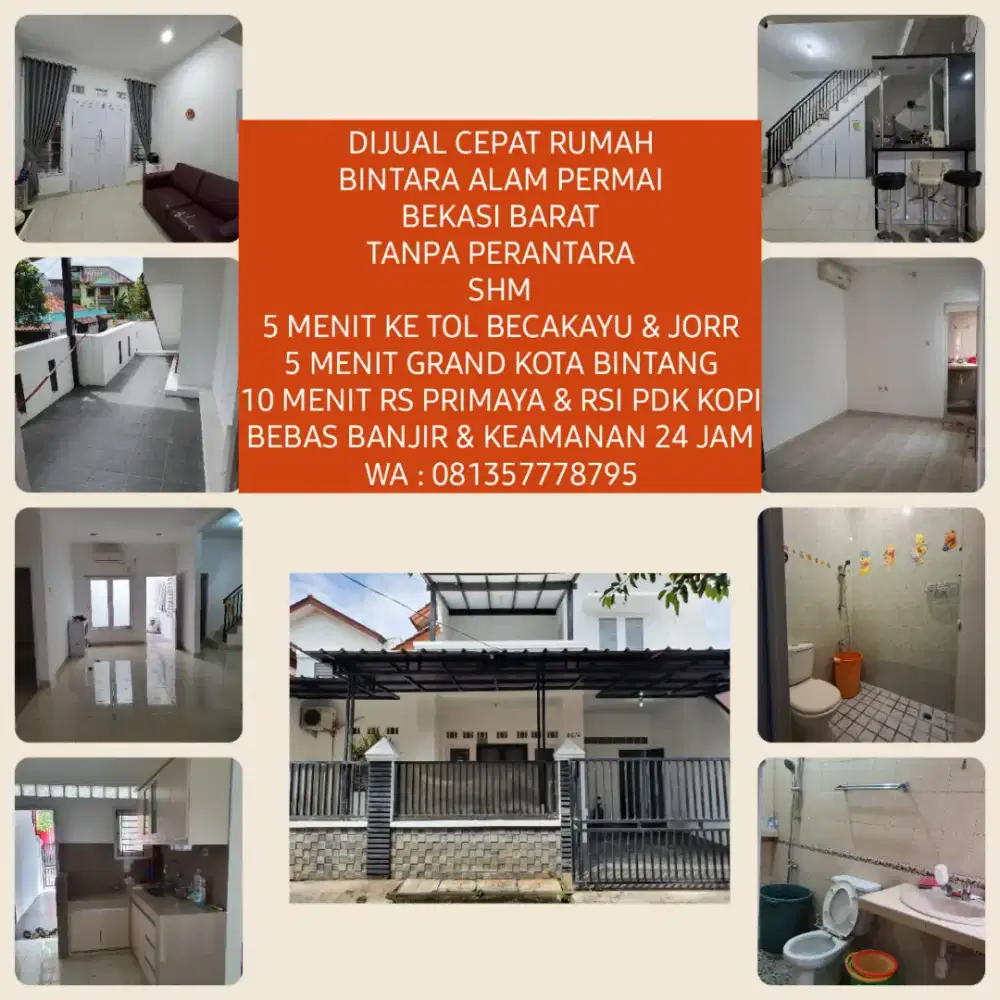 DIJUAL CEPAT RUMAH STRATEGIS BEBAS BANJIR
