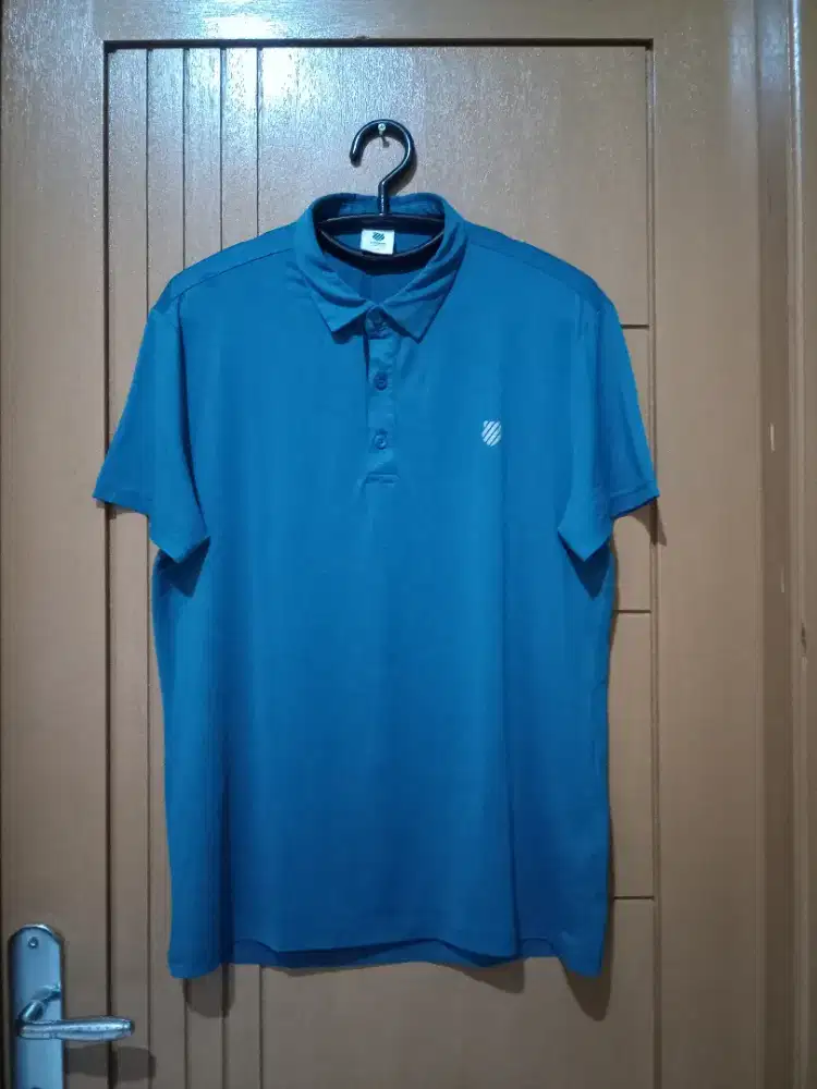 Kaos Kerah Olahraga Lengan Pendek K-Swiss Polo Shirt Hijau Size M