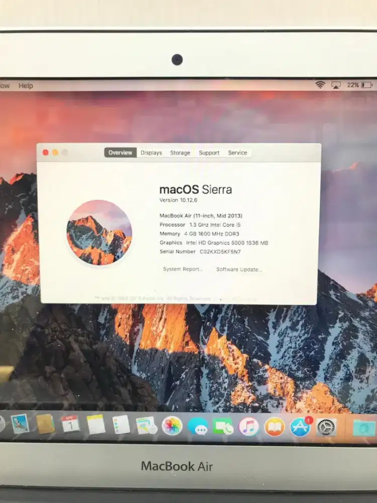 Macbook air 11 inch 128gb