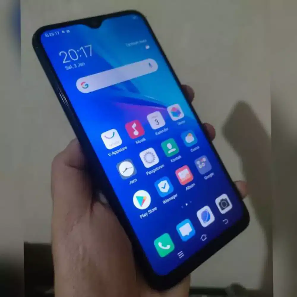 Jual /TukerTambah/ Nego: VIVO Y17. Ram 8gb/256gb. Biru mulus. Bagus OK