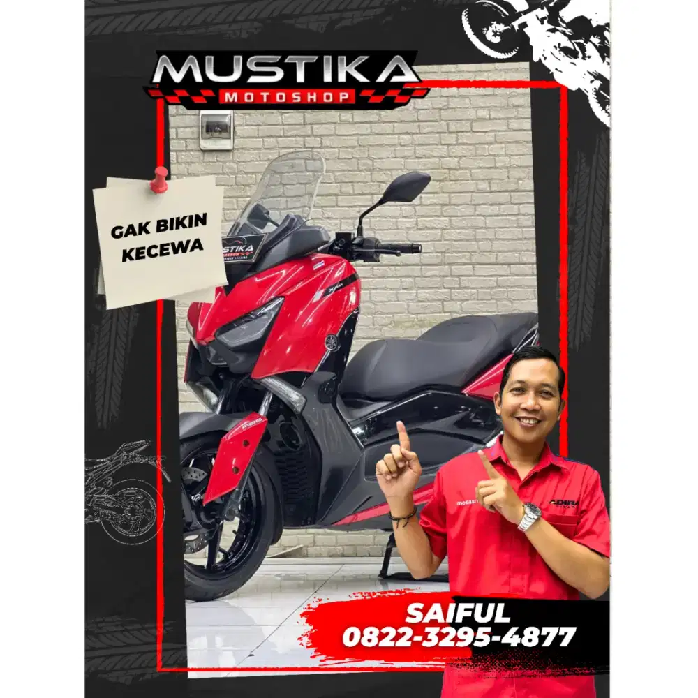 Perfect Condition!!Yamaha X Max 250cc ABS 2022 Red Plat Jatim-Mustika