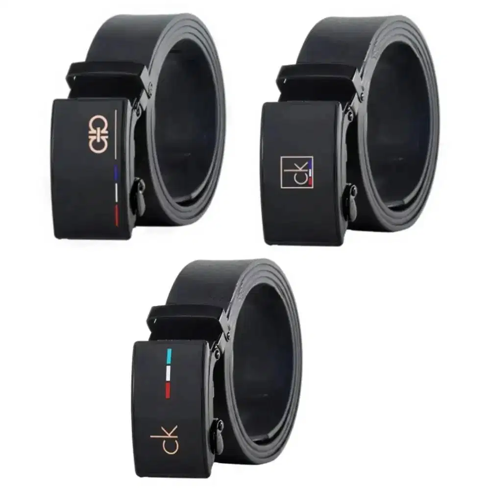 Ikat Pinggang Pria Kulit Pu Model Rel Otomatis Formal Elegan FTP011