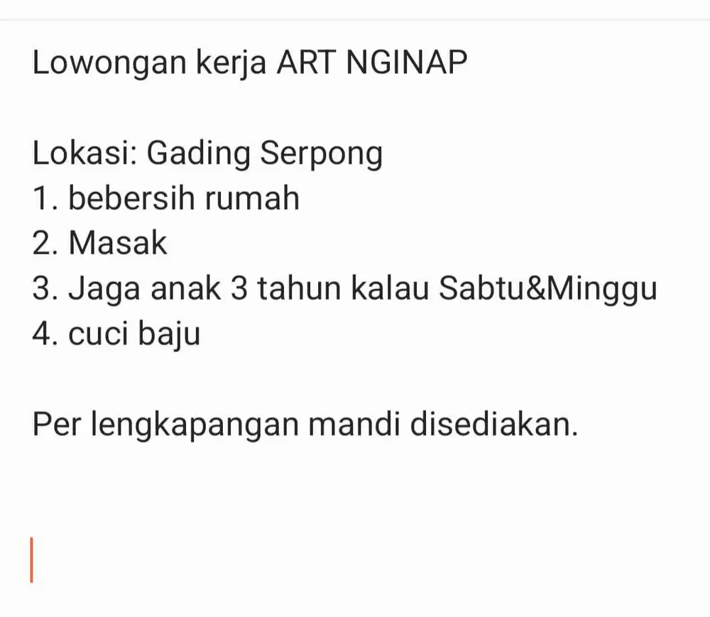 DIBUTUHKAN ART NGINAP