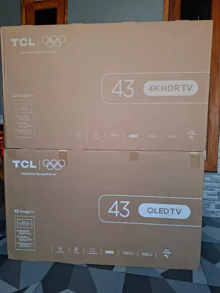 TCL 43 INCH 43V6C GOOGLE TV LAYAR 4K UHD
