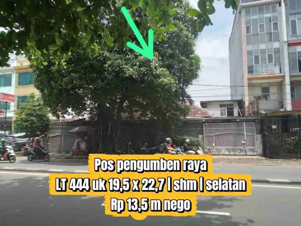 Rumah hitung tanah lebar 20 tepi jalan utama pos pengumben kebon jeruk