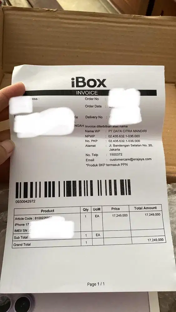 Iphone 17 baru segel