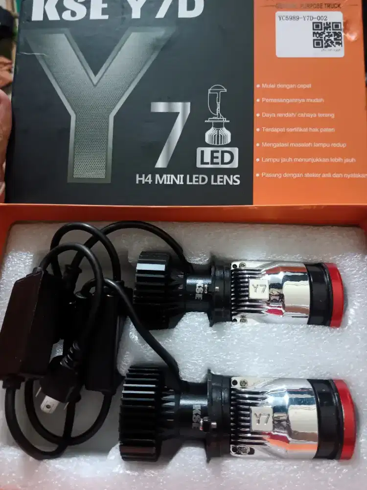 Lampu depan mobil KSE Y7D H4 mini LED