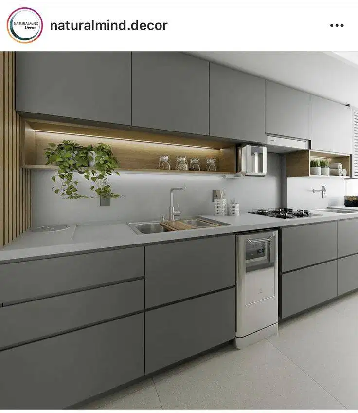 Custom Interior Kitchen Set, Backdrop TV, Lemari, Wardrobe, Kitchenset