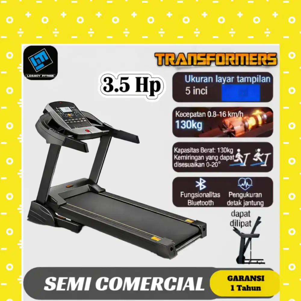 Big treadmill elektrik Legacy Transformer alat fitnes SBG-538