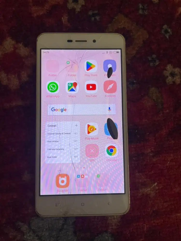 Hp Xiomi Redmi 4a Kondisi Minus Lcd Pecah